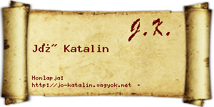 Jó Katalin névjegykártya