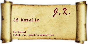 Jó Katalin névjegykártya